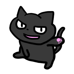 [LINEスタンプ] 黒ブミにゃんこ