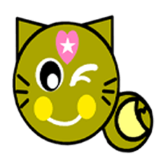 [LINEスタンプ] ニンニク家族のオリーブ猫