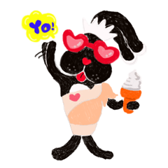 [LINEスタンプ] TuTo NY Rabbit