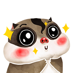 [LINEスタンプ] Triple Chubby Sugar Gliders