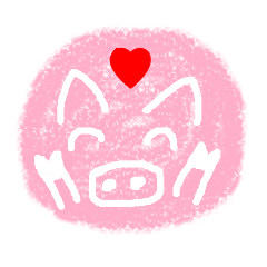 [LINEスタンプ] Pig's happy daily life