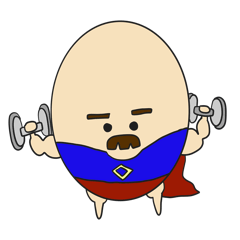 [LINEスタンプ] Dad life "Mustached egg"