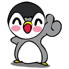 [LINEスタンプ] Aimi＆Toshi : Cute Little Penguin