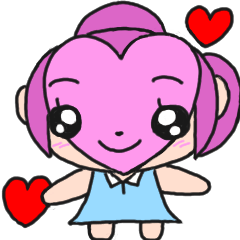 [LINEスタンプ] ハートプラムだよ。の画像（メイン）