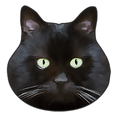 [LINEスタンプ] いろんな黒猫♪の画像（メイン）