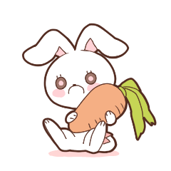 [LINEスタンプ] しっぽリボンうさぎのスタンプ