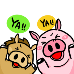 [LINEスタンプ] The day of the pig