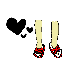 [LINEスタンプ] My feet style-GIRLS