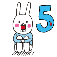 [LINEスタンプ] ウサギのウー5【スッ included ！！ 】