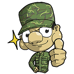 [LINEスタンプ] Nose's Military Life