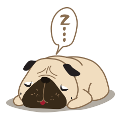 [LINEスタンプ] Kaoneaw The Pug