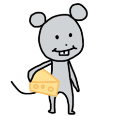 [LINEスタンプ] ちょっとでっぱのネズミ