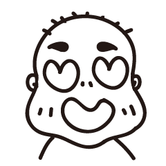 [LINEスタンプ] Ugly bald