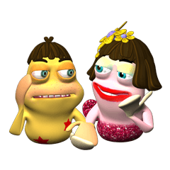 [LINEスタンプ] The Mudskippers inlove