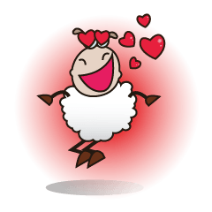 [LINEスタンプ] Funny and Fluffy-white Sheep Animated I