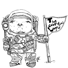 [LINEスタンプ] The colorful world-black and white