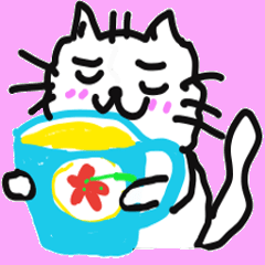 [LINEスタンプ] 猫とカップ2