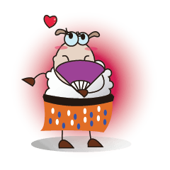 [LINEスタンプ] Funny and Fluffy-white Sheep Animated IIの画像（メイン）