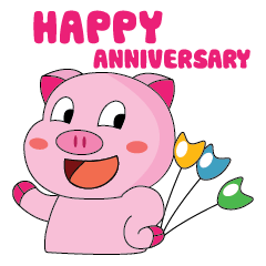 [LINEスタンプ] One of us: The Plump Pink, Greeting ！