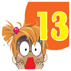 [LINEスタンプ] A Little Cute and Lovely Girl, the 13TH