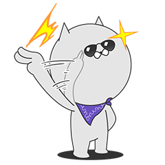 [LINEスタンプ] サングラスをかけたオシャレなねこ