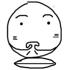 [LINEスタンプ] ちょっと変わった 人面月