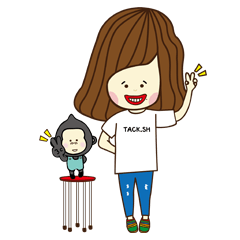 [LINEスタンプ] Feel sister＆Small ape Aberdeen