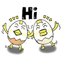 [LINEスタンプ] Boiled egg,duck egg and chicken egg