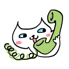 [LINEスタンプ] White Cat Niu＆Poodle
