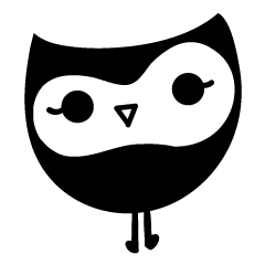 [LINEスタンプ] cute black owl