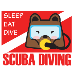 [LINEスタンプ] Scuba Bear