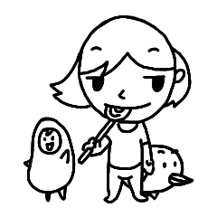[LINEスタンプ] a-un and friends
