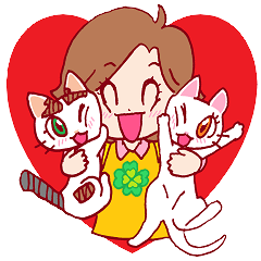 [LINEスタンプ] にゃんことクローバー