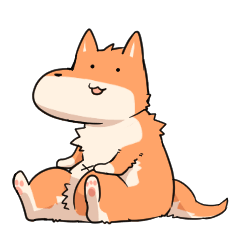 [LINEスタンプ] しもぶくれ犬