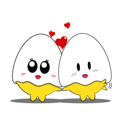 [LINEスタンプ] Eggy Eggs: Romelette ＆ Juliegg