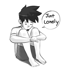 [LINEスタンプ] " Lonely "