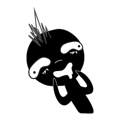 [LINEスタンプ] Black Man 555