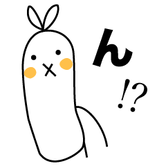 [LINEスタンプ] まれに顔が変形するうさぎ