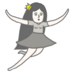 [LINEスタンプ] Girl without shoes