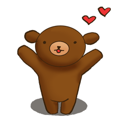 [LINEスタンプ] Bear chat without typing