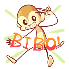 [LINEスタンプ] Bibo the Monkey