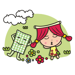 [LINEスタンプ] The curtains and mat didi Meimei