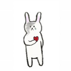 [LINEスタンプ] Poor Rabbit Need To Work