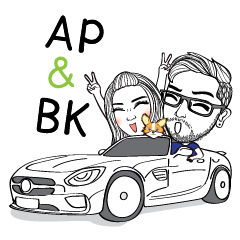[LINEスタンプ] AP Apple ＆ Bank