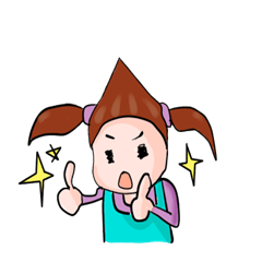 [LINEスタンプ] little chestnut girl