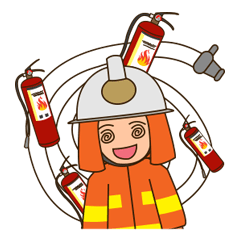 [LINEスタンプ] かわいい消防士2