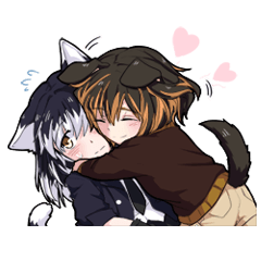 [LINEスタンプ] Declawing Cat ＆ Docking Dog