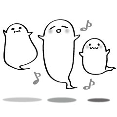 [LINEスタンプ] マシュマロオバケ