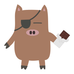 [LINEスタンプ] Chocolate Pig Robber