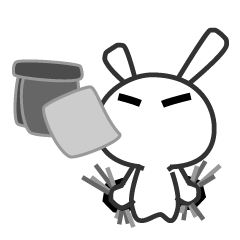 [LINEスタンプ] Dissatisfied rabbit